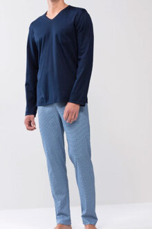 Mey Pyjama Clyde blauw V-hals - XL
