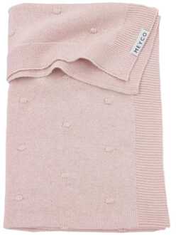 Meyco Ledikantdeken Mini Knots Soft Pink 100 x 150 cm Roze