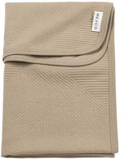 Meyco ledikantdeken pure taupe