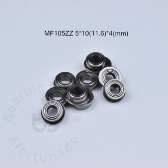 MF105ZZ 5*10(11.6)*4(mm) 10pieces free shipping bearing ABEC-5 ABEC-5 Flange bearings MF105 MF105Z MF105ZZ chrome steel bearing