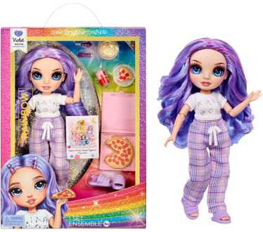 MGA Entertainment Rainbow High Junior High Pyjamaparty-modepop - Violet Pop