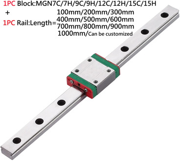 MGN12D MGN12C MGN12H 100mm-2000mm 3D printer parts miniature linear guide rail guideway