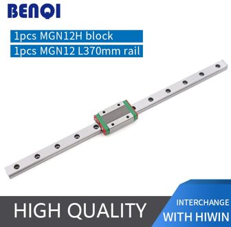 Mgn12h Lineaire Gids 1 Pc MGN12H Blok + 1 Pc Lineaire Rail MGN12-370 Mm Voor 3d Printer Lineaire motion Made In China Shanghai Benqi