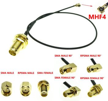 MHF4 U.FL/IPX IPEX UFL to RP-SMA SMA Female Male Antenna WiFi Pigtail Cable ufl ipex 0.81MM for PCI WIFI Card