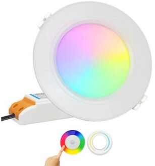 Mi Light MiBoxer - LED Downlight - Smart LED - 6W - RGB+CCT - Aanpasbare Kleur - Dimbaar - Inbouw Rond - Mat Wit