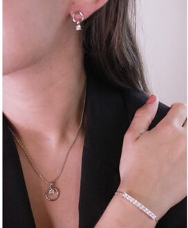 Mia Octavia Sets - Zilver en Kristal - One Size