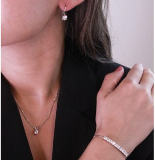 Mia Ronde Vernice Sets - Zilver en Kristal - One Size