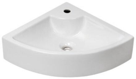 Miami hoekfontein 32x32 cm, wit