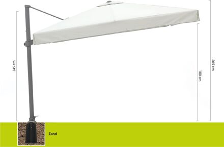 Miami zweefparasol 300x300cm - Laagste prijsgarantie! Wit