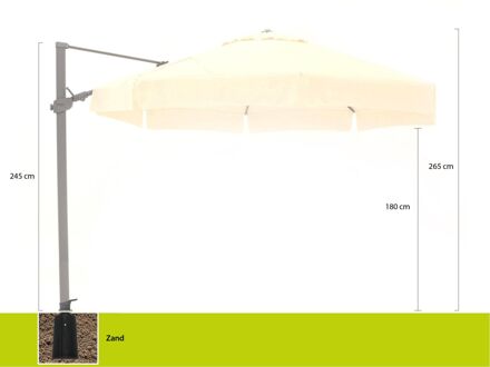 Miami zweefparasol ø 350cm - Laagste prijsgarantie! Wit