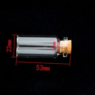 MIAOCHI DIY Mini Glazen Fles Kleine Tiny Helder Kurk Glas Wishing Flessen Transparante Glazen Pot Kurk Fles 3 stks/partij 5.3x2.2cm