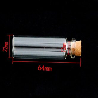 MIAOCHI DIY Mini Glazen Fles Kleine Tiny Helder Kurk Glas Wishing Flessen Transparante Glazen Pot Kurk Fles 3 stks/partij 6.4x2.2cm