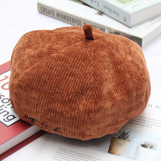 MIARA. L alfabet geborduurde chenille baret casual mode achthoekige hoed vrouwen veelzijdige pompoen hoed type2