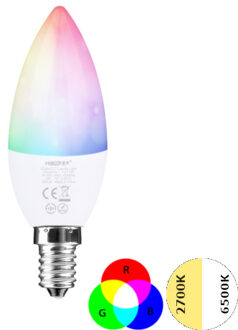 MiBoxer - LED Lamp - Smart Kaarslamp - Wifi LED - Slimme LED - 4W - E14 Fitting - RGB+CCT - Aanpasbare Kleur