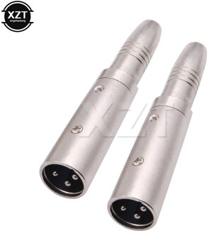 Mic 3 Pin Xlr Male Plug Naar 1/4 Inch 6.35Mm Mono Vrouwelijke Jack Audio Kabel Mic Adapter