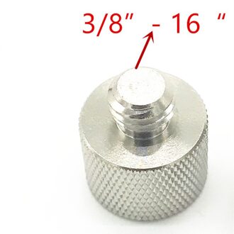 Mic Microfoon Schroef Adapter 1/4 "-20 mannelijke & 3/8"-16 "man 5/8"-27 vrouwelijke Grijs
