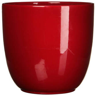 Mica Decorations 2 Stuks Bloempot Pot Rond Es/13 Tusca 14 X 14.5 Cm D.rood Mica