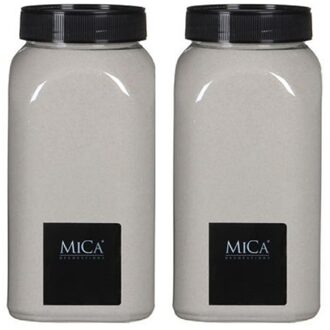 Mica Decorations 2x Decoratiezand creme wit 650 ml - Home Deco - Woonaccessoires - Decoratie materialen