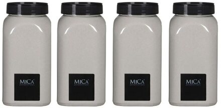 Mica Decorations 4x Decoratiezand creme wit 650 ml - Home Deco - Woonaccessoires - Decoratie materialen