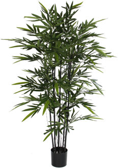 Mica Decorations Bamboe struik kunstplant staand 140 cm - Grote volle huis/kantoorplant Groen