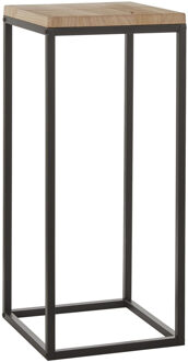 Mica Decorations Bijzettafel - vierkant - hout en metaal - 35 x 81 cm