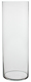 Mica Decorations Bloemenvaas - 20x70 cm - cilindervormig - transparant glas - bloemenvaas