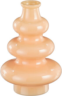 Mica Decorations Bloemenvaas Sira - glas - beige - D14,5 x H22 cm - vaas - sierlijk model