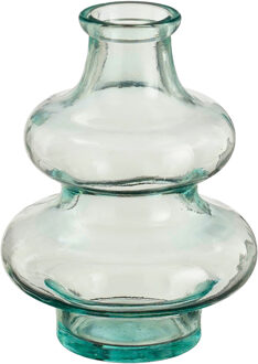 Mica Decorations Bloemenvaas Sira - transparant glas - D12 x H16 cm - vaas - sierlijk model