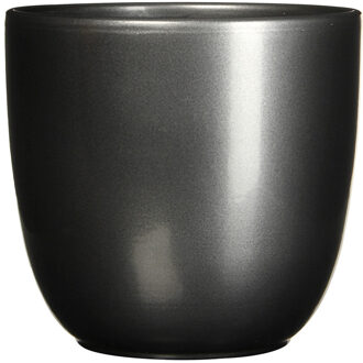 Mica Decorations Bloempot - antraciet grijs - keramiek - 19 x 18 cm