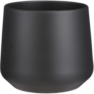 Mica Decorations Bloempot - antraciet grijs - keramiek - 21 x 18 cm