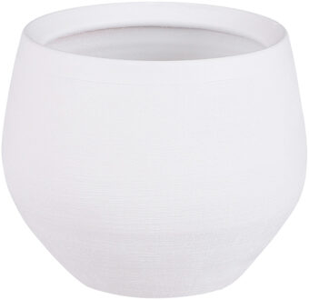 Mica Decorations Bloempot Boule - wit - keramiek - 18 x 15 cm