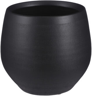 Mica Decorations Bloempot Boule - zwart - keramiek - 20 x 20 cm
