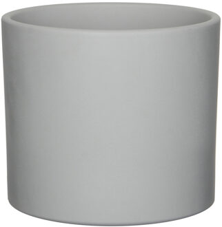 Mica Decorations Bloempot - grijs - keramiek - 17 x 14 cm - plantenpot