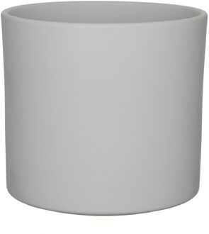 Mica Decorations Bloempot - grijs - mat - keramiek - 28 x 26 cm - plantenpot