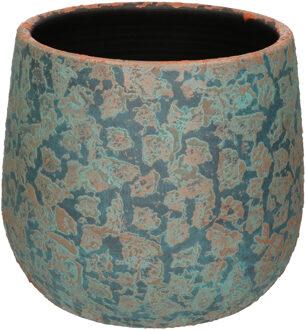Mica Decorations Bloempot - keramiek - voor kamerplant - koperkleurig - 25x32cm