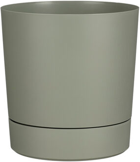 Mica Decorations Bloempot - olijfgroen - H30 x D28 cm - kunststof