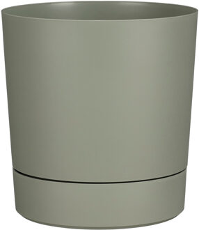 Mica Decorations Bloempot - olijfgroen - H37 x D35 cm - kunststof
