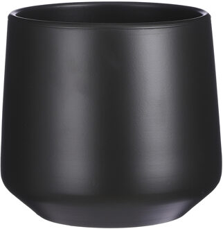 Mica Decorations Bloempot/plantenpot - mat grijs - H21/D23,5 cm - keramiek