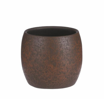Mica Decorations Bloempot/plantenpot - roest/terracotta bruin - voor kamerplant - H14 x D16 cm