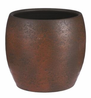 Mica Decorations Bloempot/plantenpot - roest/terracotta bruin - voor kamerplant - H26 x D28 cm - Plantenpotten