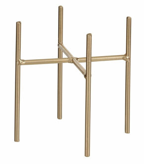 Mica Decorations bloempot plantenpot standaard / verhoger - goud - B14 x H13.5 cm - metaal