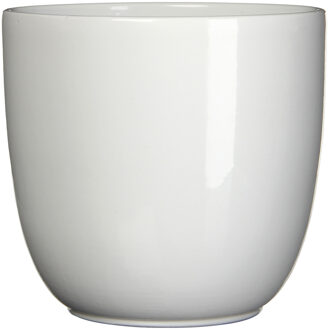 Mica Decorations Bloempot/plantenpot - wit - keramiek - D31 cm x H28
