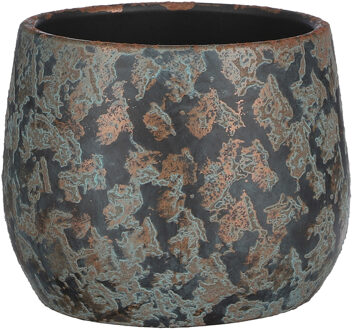 Mica Decorations Bloempot/schaal - keramiek - kamerplanten - koper - D19 x H15 cm