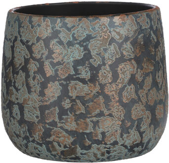 Mica Decorations Bloempot/schaal - keramiek - kamerplanten - koper - D20 x H20 cm