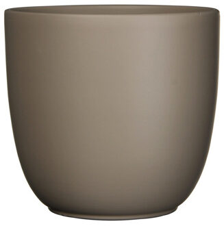 Mica Decorations Bloempot - taupe bruin mat - H18,5 x D19,5 cm - keramiek - voor kamerplant - plantenpot