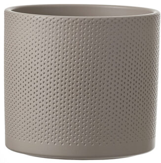 Mica Decorations Bloempot - taupe - relief - keramiek - 17 x 19 cm
