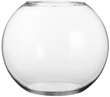 Mica Decorations Bolvaas/komvaas - glas - vissenkom model - H40 cm - vaas - bloemenvaas