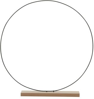 Mica Decorations Cirkel Zwart 55cm