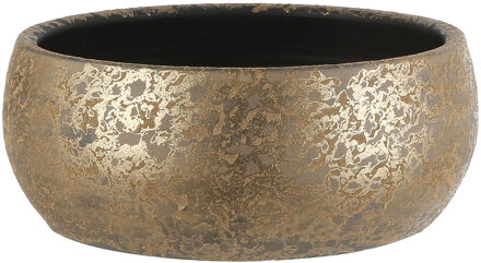 Mica Decorations clemente schaal rond goud maat in cm: 15 x 37 - GOUD