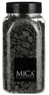 Mica Decorations Decoratie/hobby steentjes - antraciet grijs - 650 ml - 5-8 mm